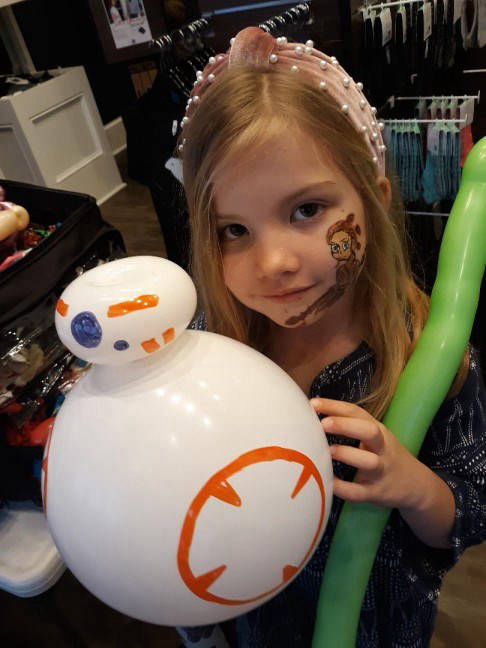 bruce unlimited designs face painting bb8 star wars design festival greenville taylors sc mauldin