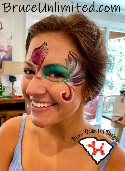 bruce unlimited designs face painting fish design party bridal shower clemson taylors sc mauldin